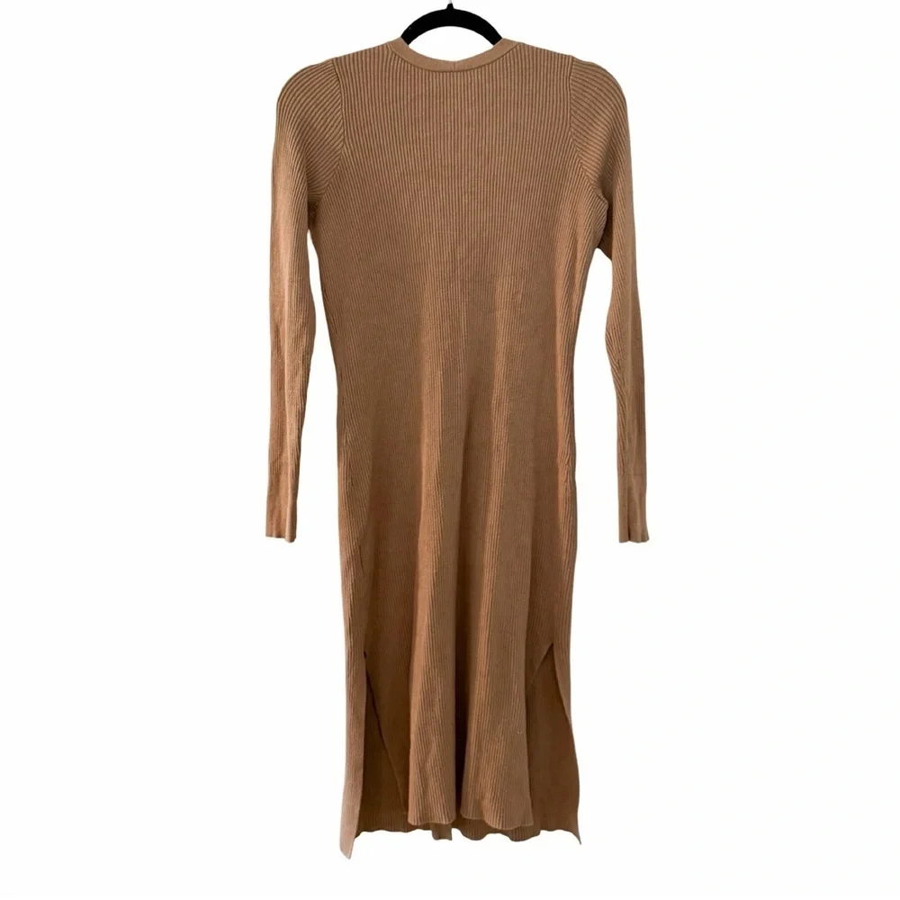 ABERCROMBIE Ribbed Long Sleeve Button Down Shirt Dress Sz M
